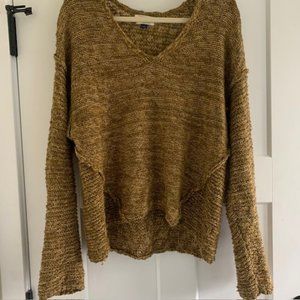 Universal Thread Pullover Sweater Sz M V Neck Oversized Nubby Knit Green